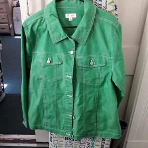 Green Jean jacket